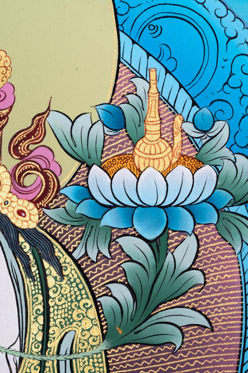 Maitreya Buddha Thangka Art - Himalayas Shop