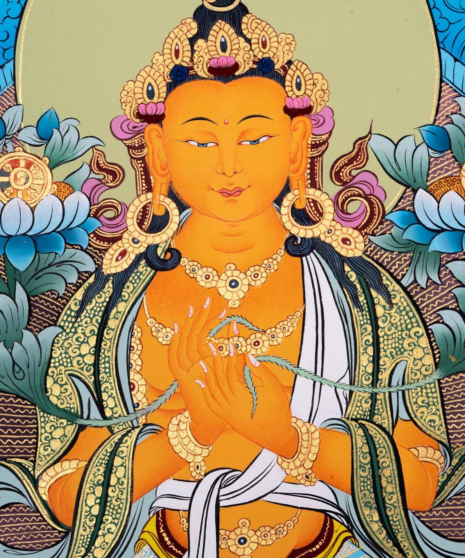 Maitreya Buddha Thangka Art - Himalayas Shop