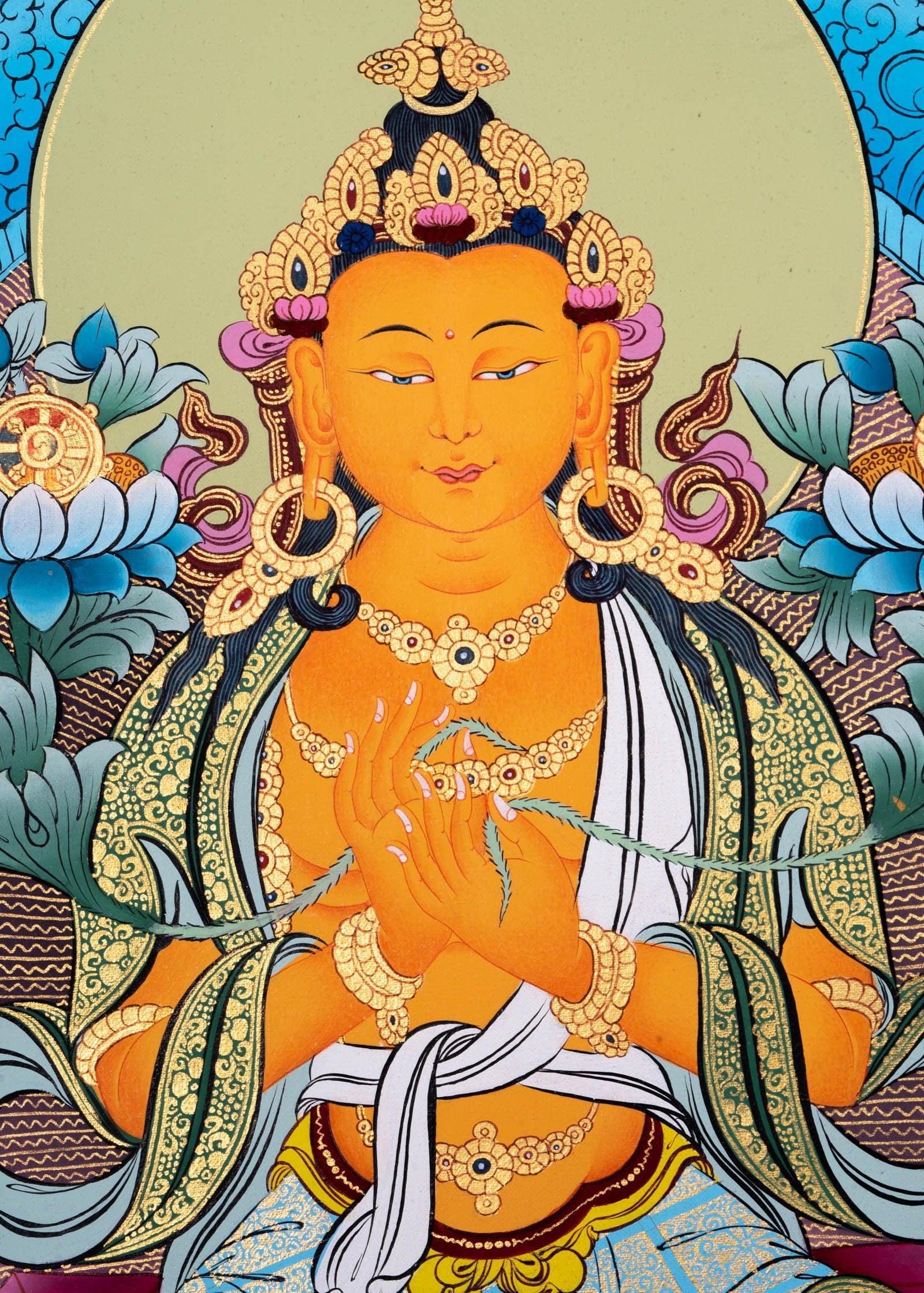 Maitreya Buddha Thangka Art - Himalayas Shop