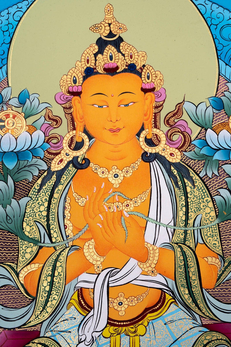 Maitreya Buddha Thangka Art - Himalayas Shop