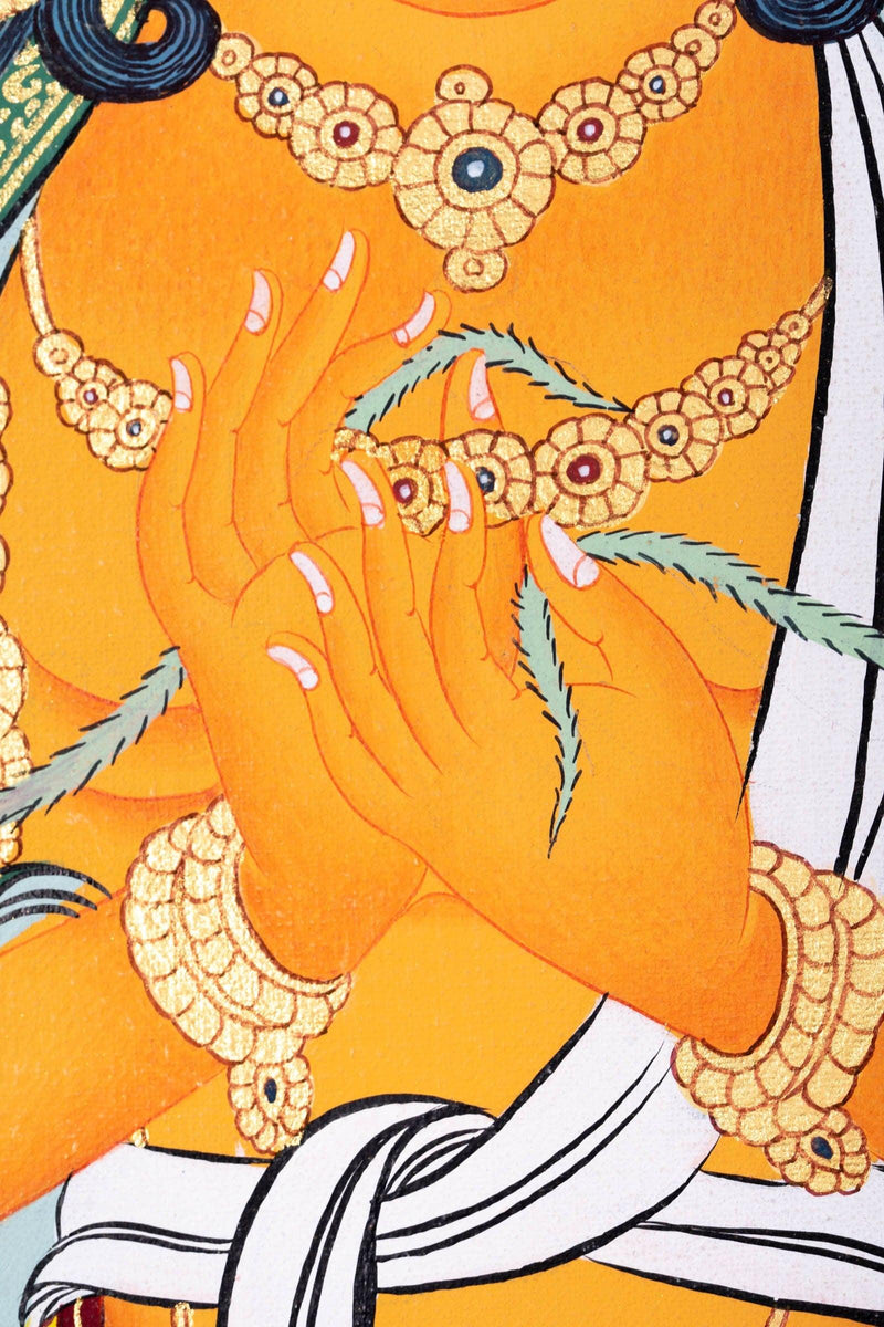 Maitreya Buddha Thangka Art - Himalayas Shop