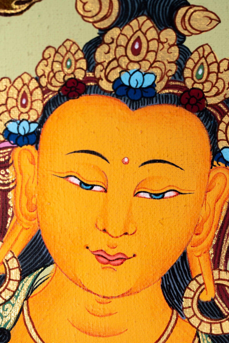 Hand Art Manjushri Thangka Painting - Himalayas Shop