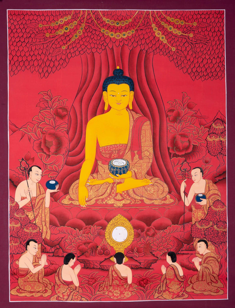 Shakyamuni Buddha Thangka Painting - Himalayas Shop