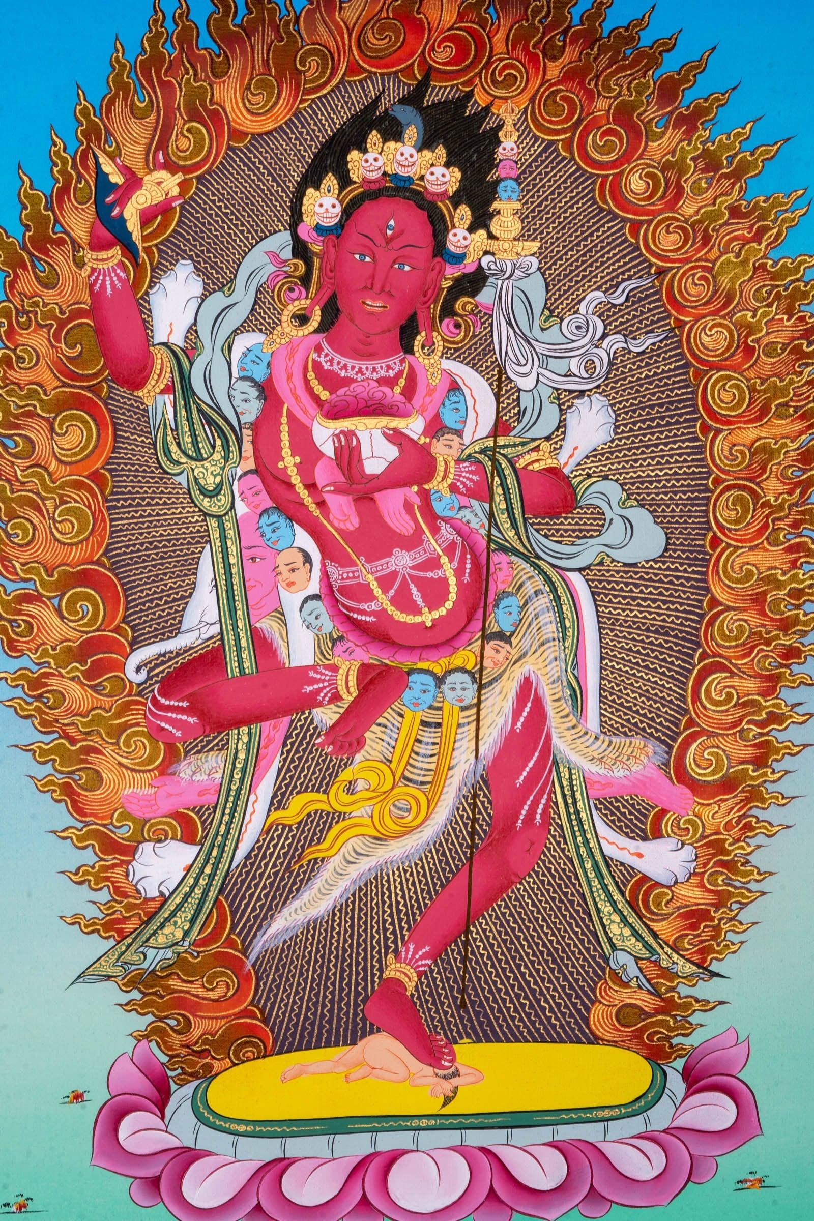 Dorjephamu Thangka Painting - Himalayas Shop