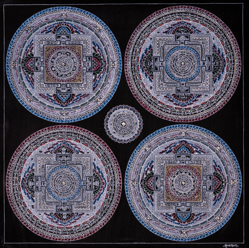 Five Mandala Thangka Painting