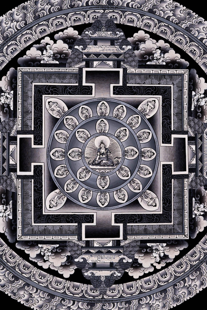 White Tara Mandala Thangka Art