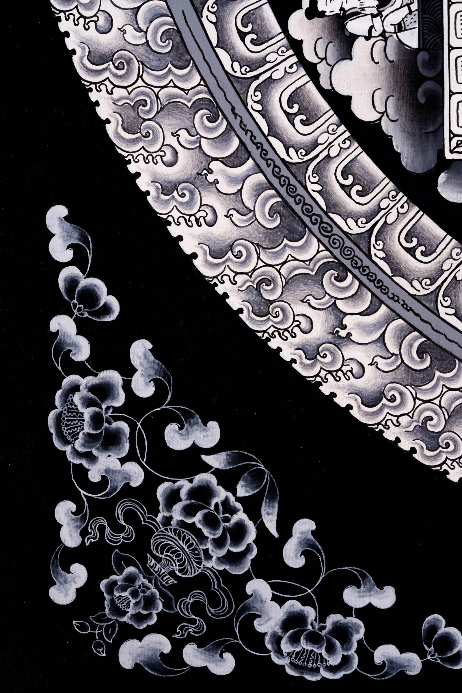 White Tara Mandala Thangka Art