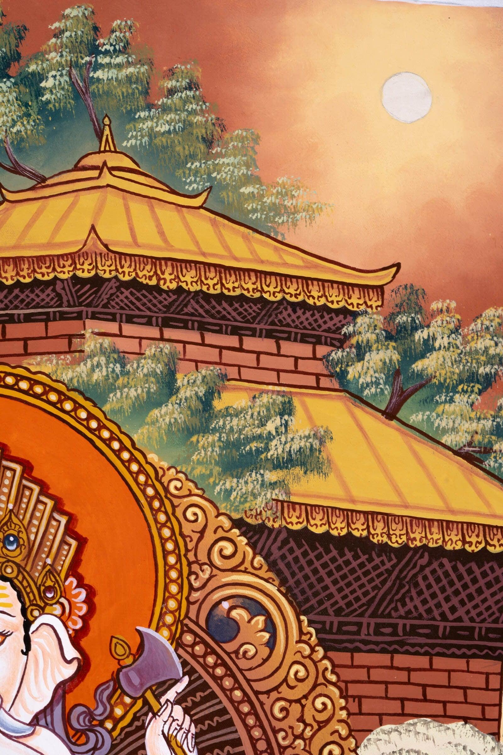 Shree Ganesh Thangka Painting
