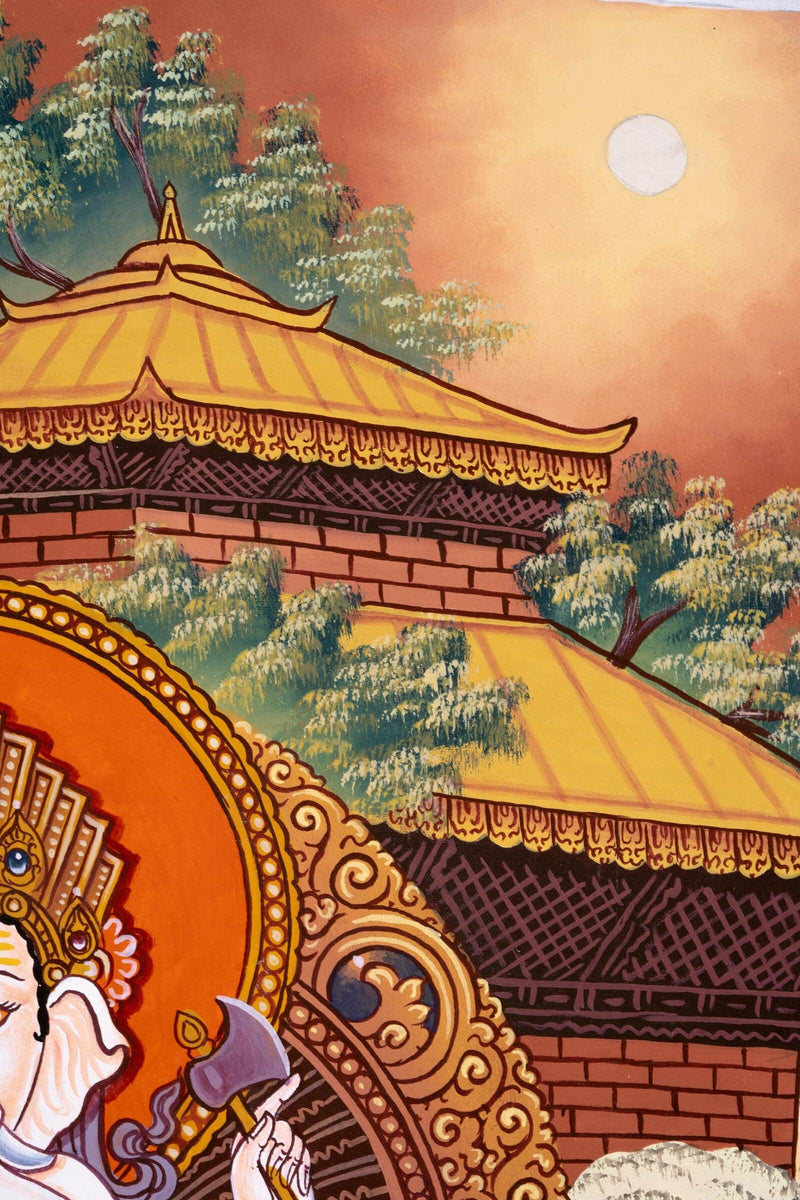 Shree Ganesh Thangka Painting