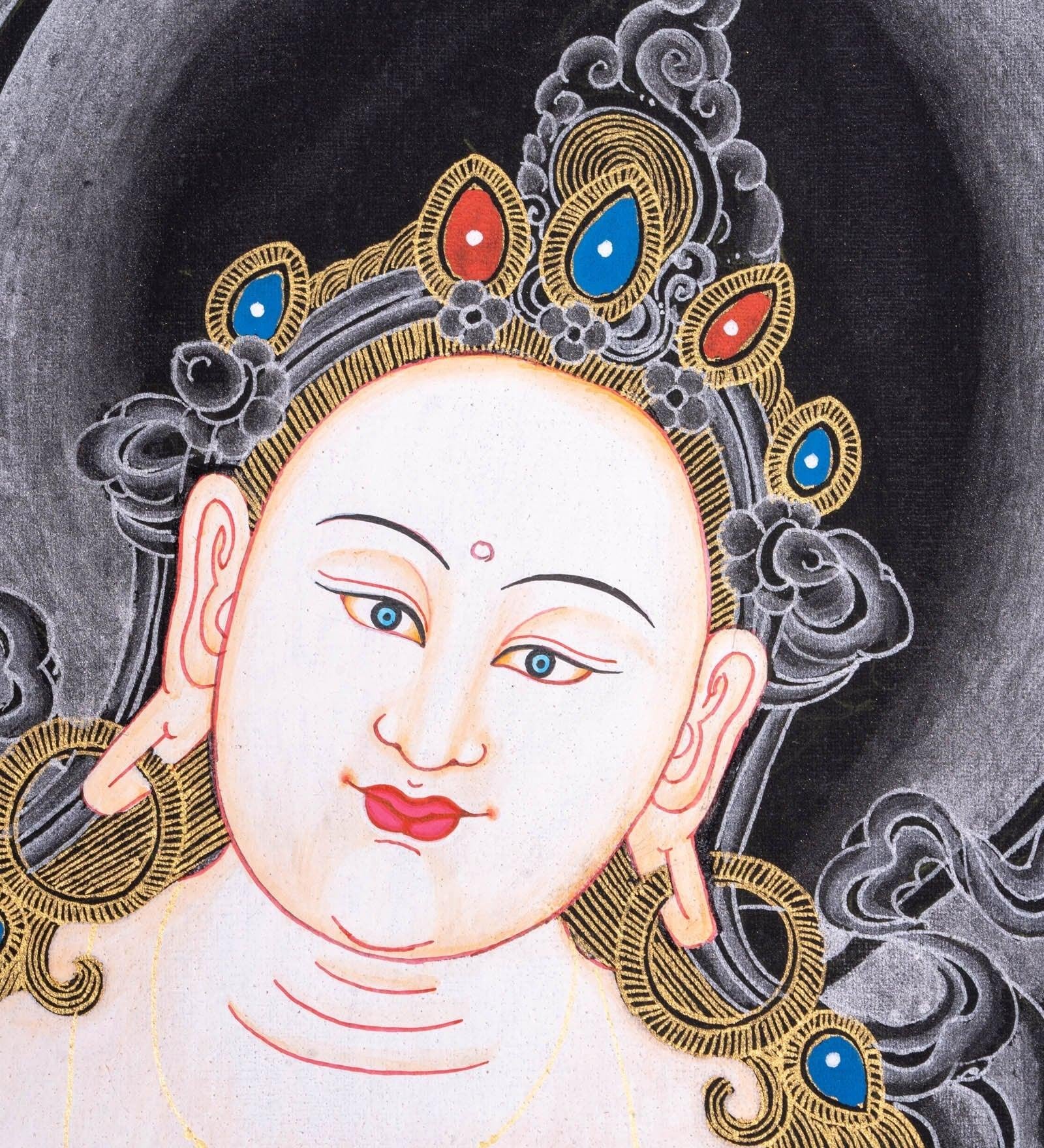 Handmade Thangka Painting of Saraswoti