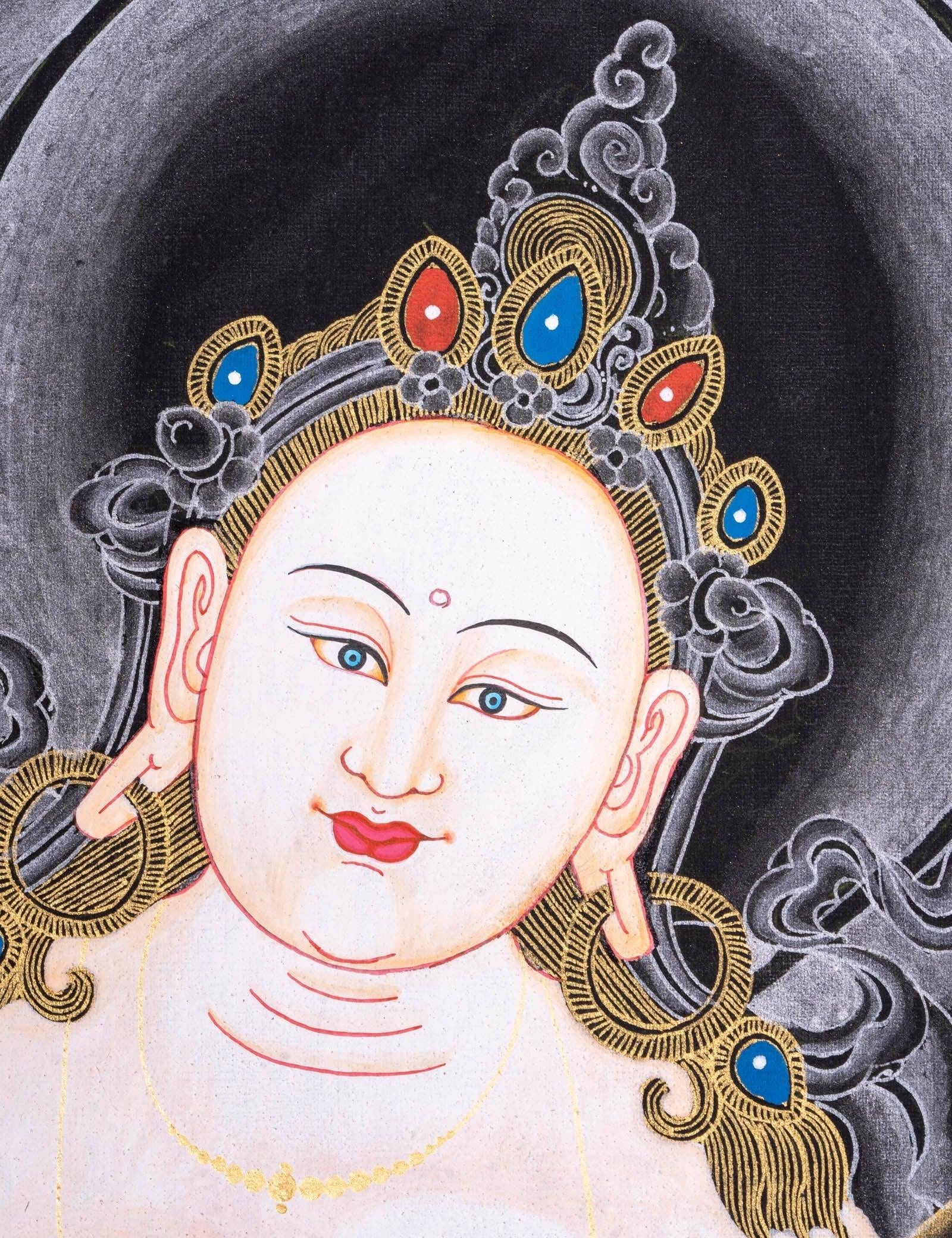 Handmade Thangka Painting of Saraswoti