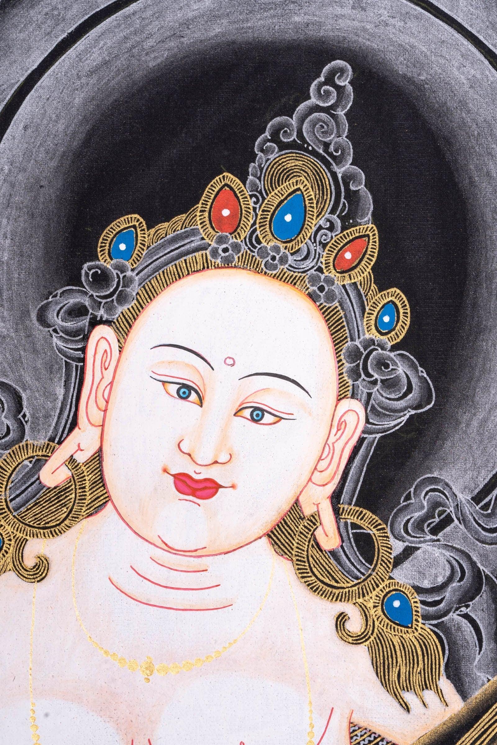 Handmade Thangka Painting of Saraswoti