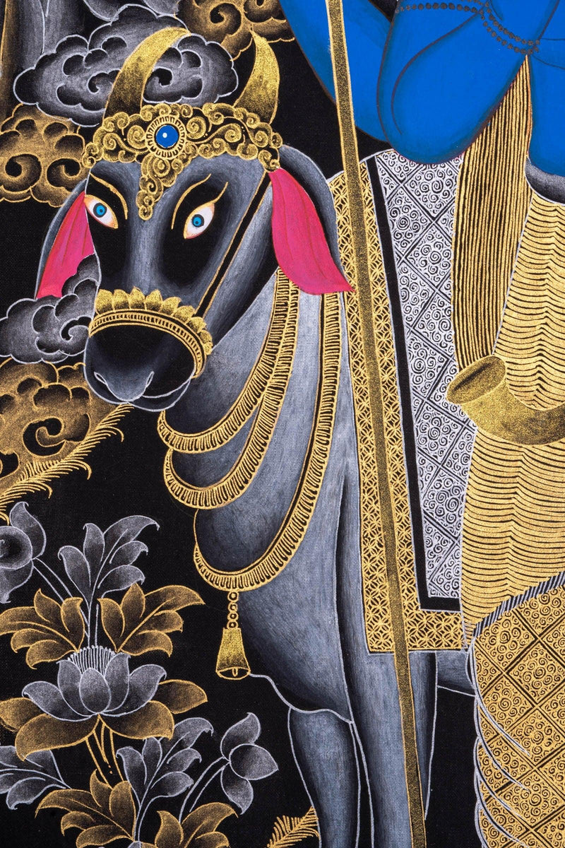Lord Shiva & Parbati Thangka Painting