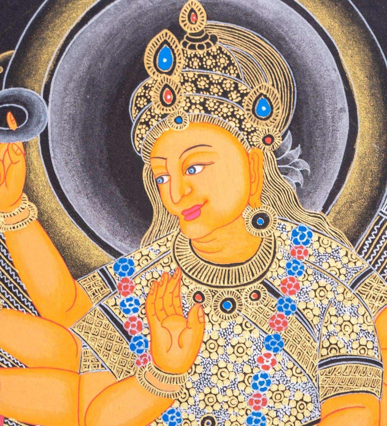 Thangka Painting of Durga Goddess