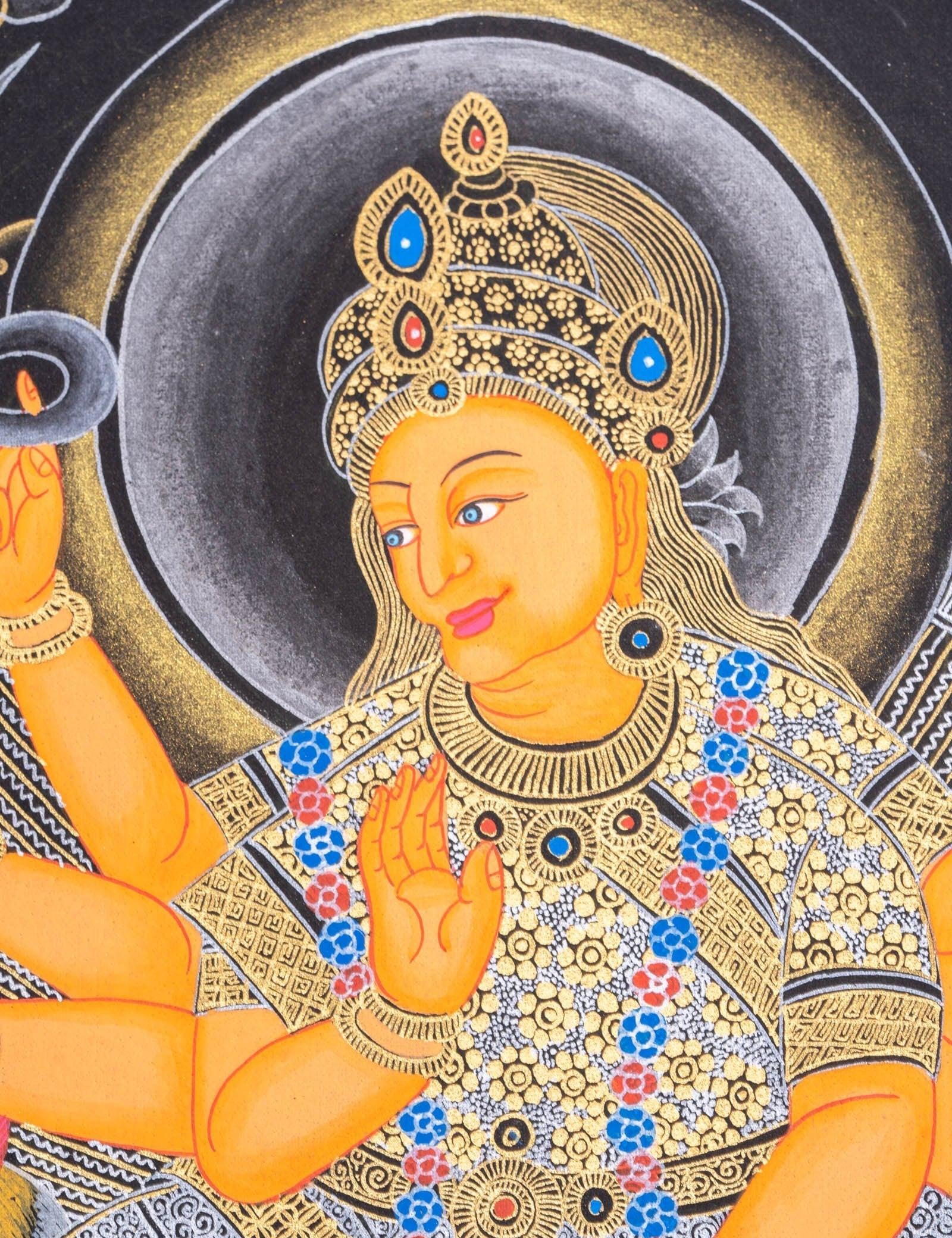 Thangka Painting of Durga Goddess