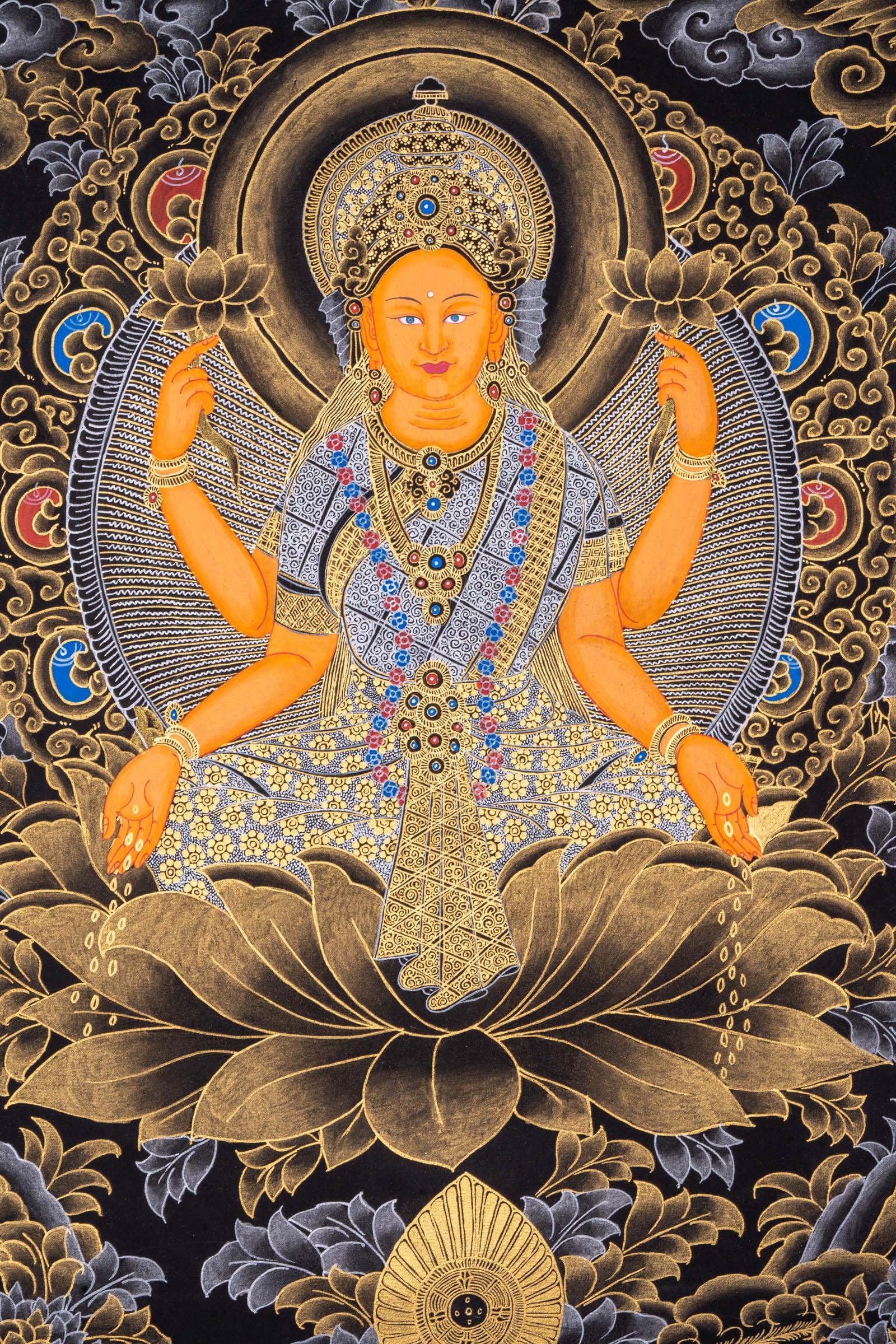 Thangka Painting of Laxmi