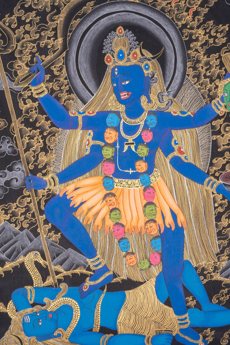 Handmade Thangka Painting of Kali
