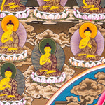 Thangka Painting of Shakyamuni Buddha with 35 Buddhas - Himalayas Shop