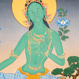 Thangka Painting of Green Tara