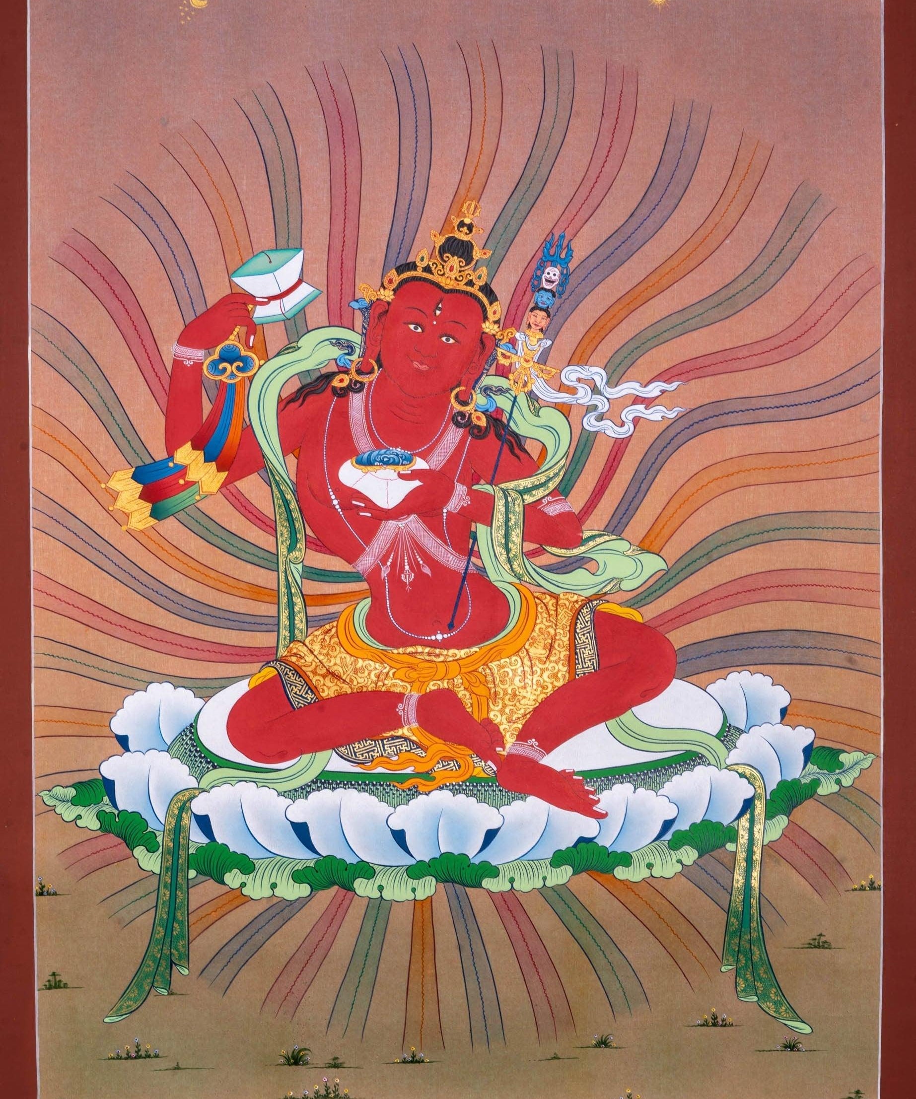 Red Guru Thangka Painting