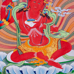 Red Guru Thangka Painting - Himalayas Shop