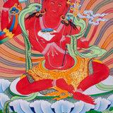 Red Guru Thangka Painting - Himalayas Shop