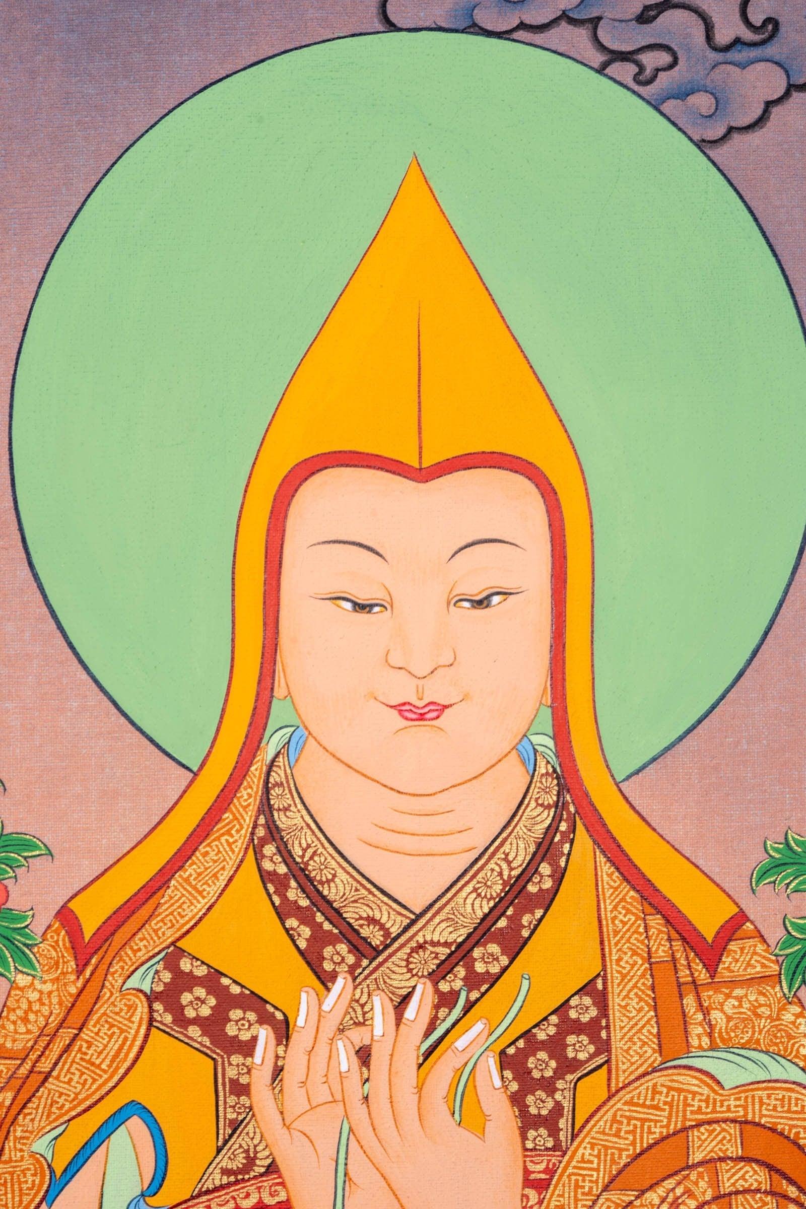 Thangka Painting of Je Tsongkapa