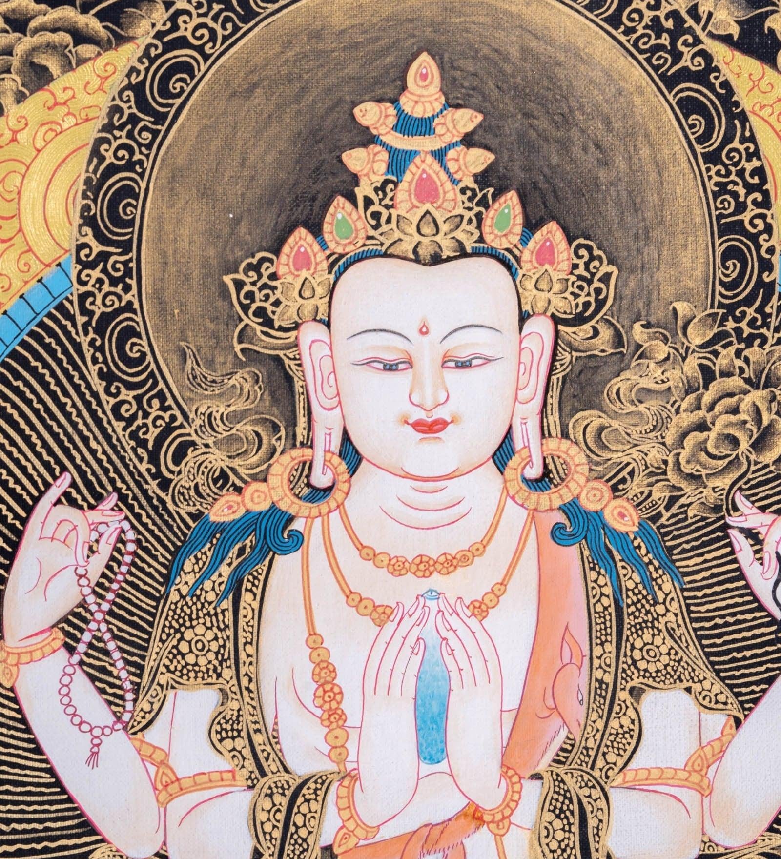 Thangka Painting of Chengresi Bodhisattva