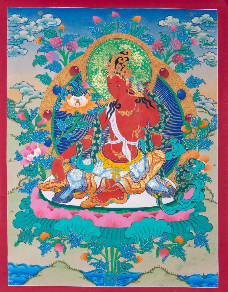 Red Tara Thangka Painting