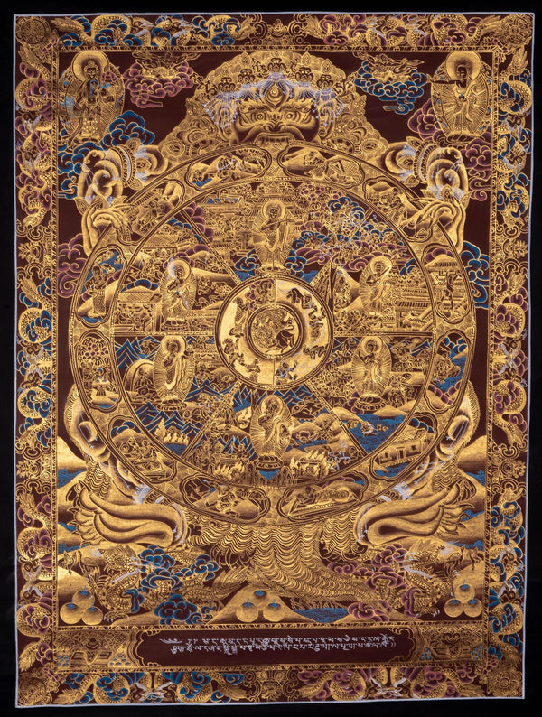 Wheel of Life Thangka Painting - Himalayas Shop