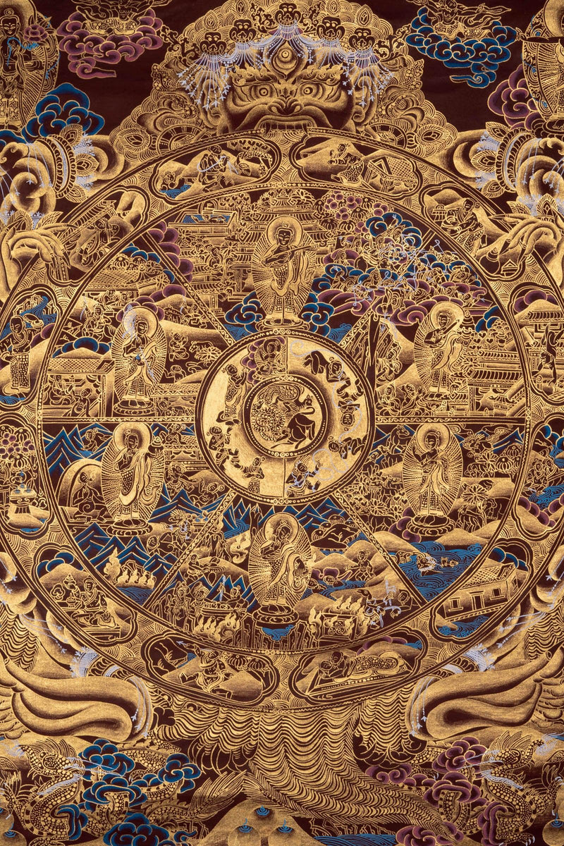 Wheel of Life Thangka Painting - Himalayas Shop