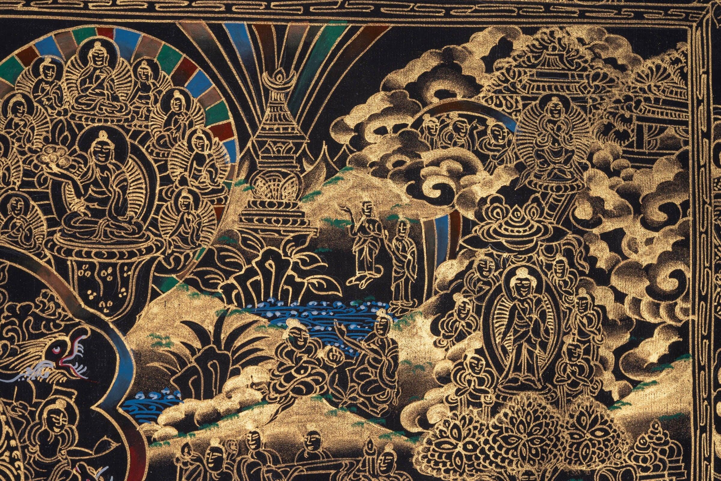 Thangka of Buddha Enlightenment - Himalayas Shop