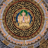 Chengresi Mantra Mandala Meditation Thangka - Himalayas Shop