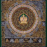 Chengresi Mantra Mandala Meditation Thangka