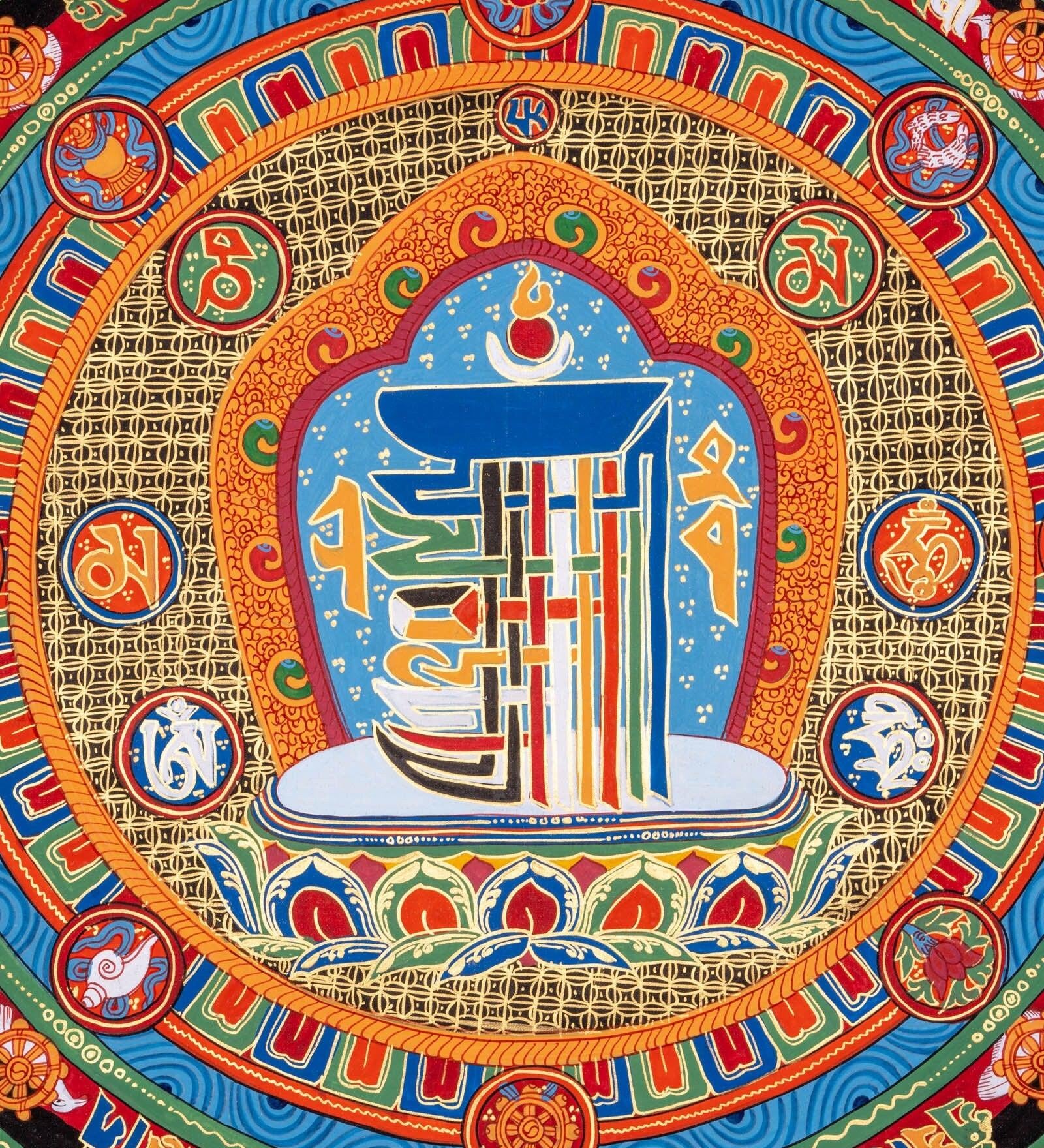 Thangka Painting of Kalachakra Mandala - Himalayas Shop