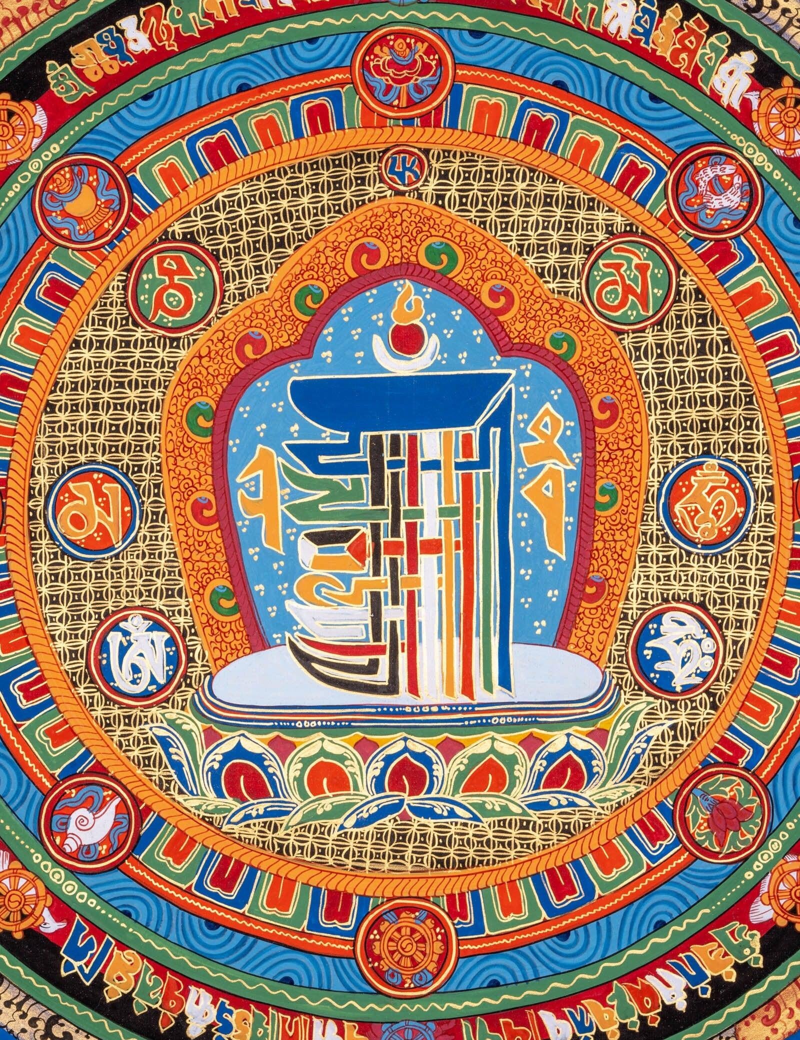 Thangka Painting of Kalachakra Mandala - Himalayas Shop