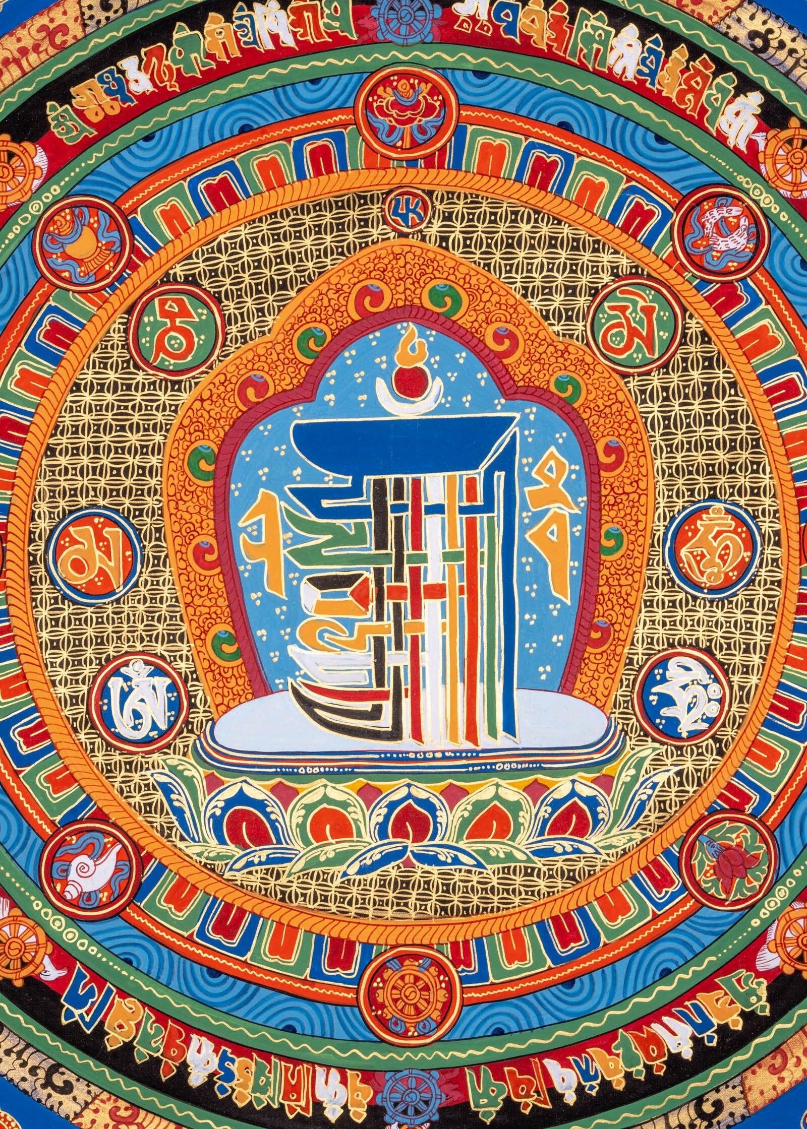 Thangka Painting of Kalachakra Mandala - Himalayas Shop