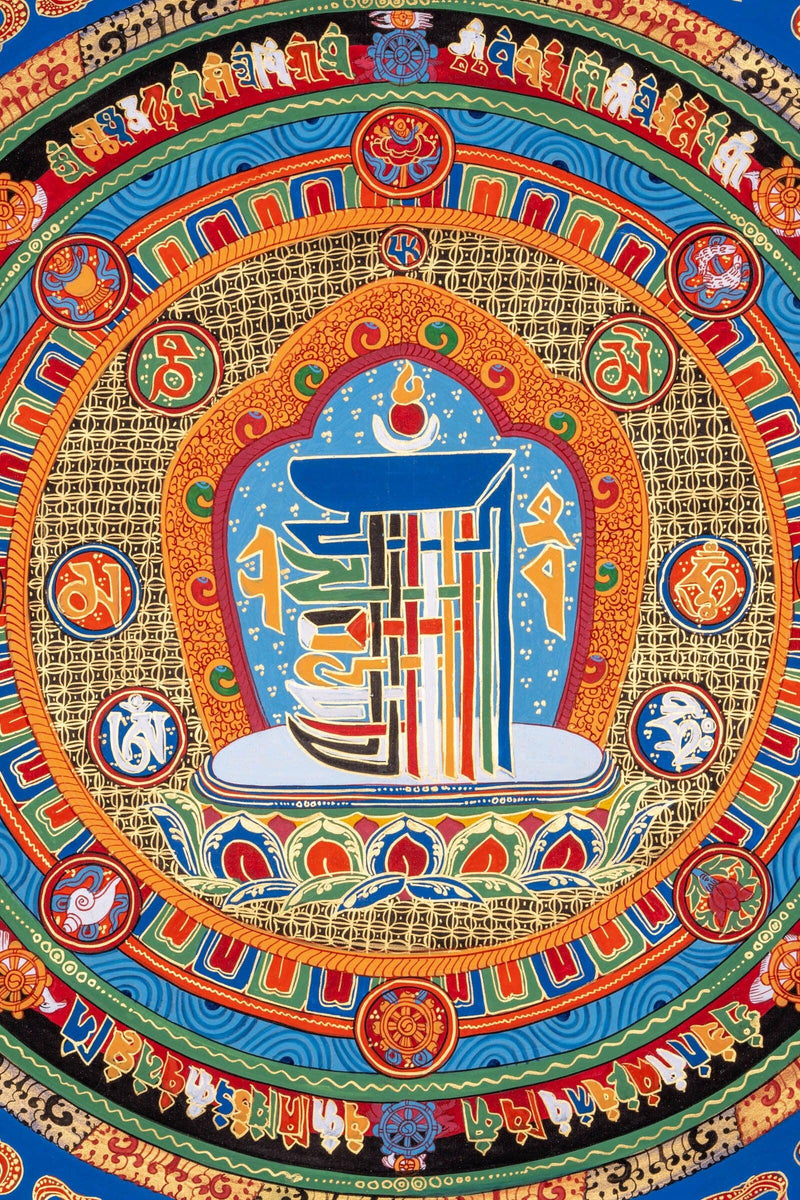Thangka Painting of Kalachakra Mandala - Himalayas Shop