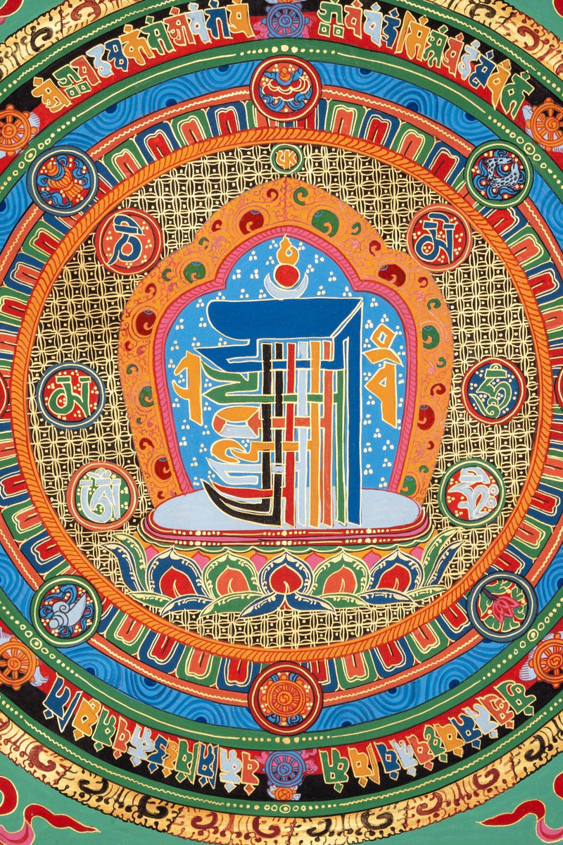 Thangka Painting of Kalachakra Mandala - Himalayas Shop