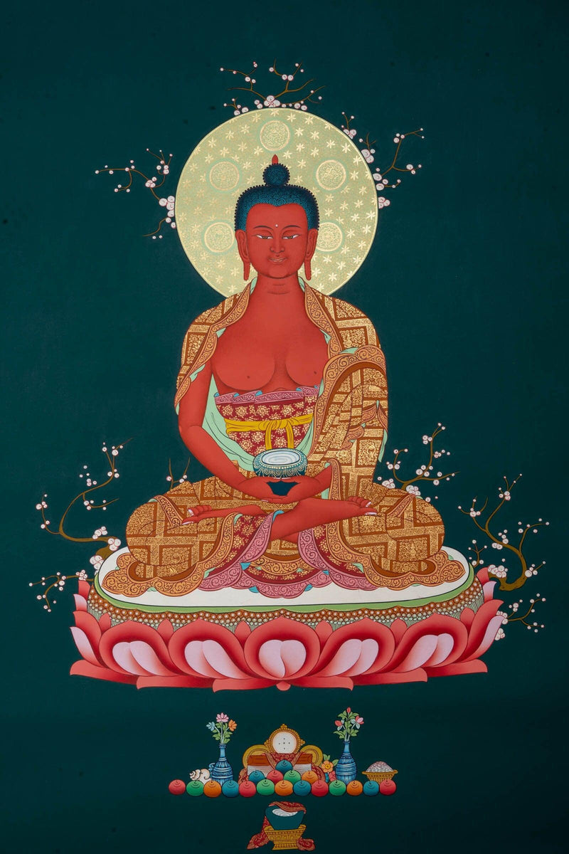 Amitabha Buddha Fine Thangka Painting - Himalayas Shop