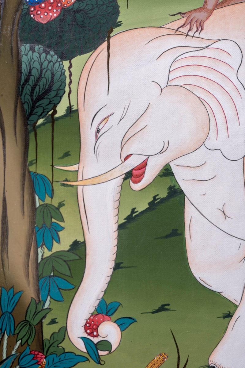 4 Harmonious Friends - Premium Thangka Painting - Himalayas Shop