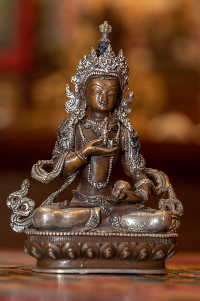  Bajrasattwa Statue small size silver plated