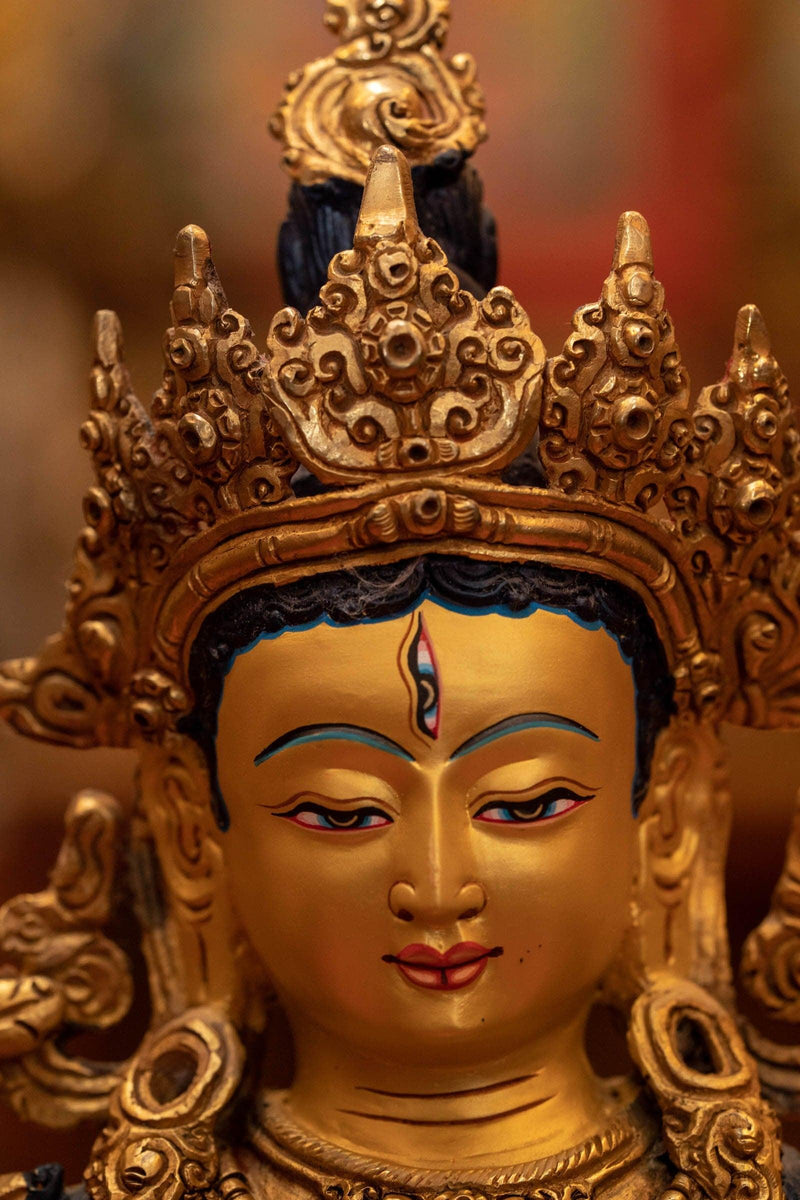 White Tara Gold Plated Statue ( Arya Statue