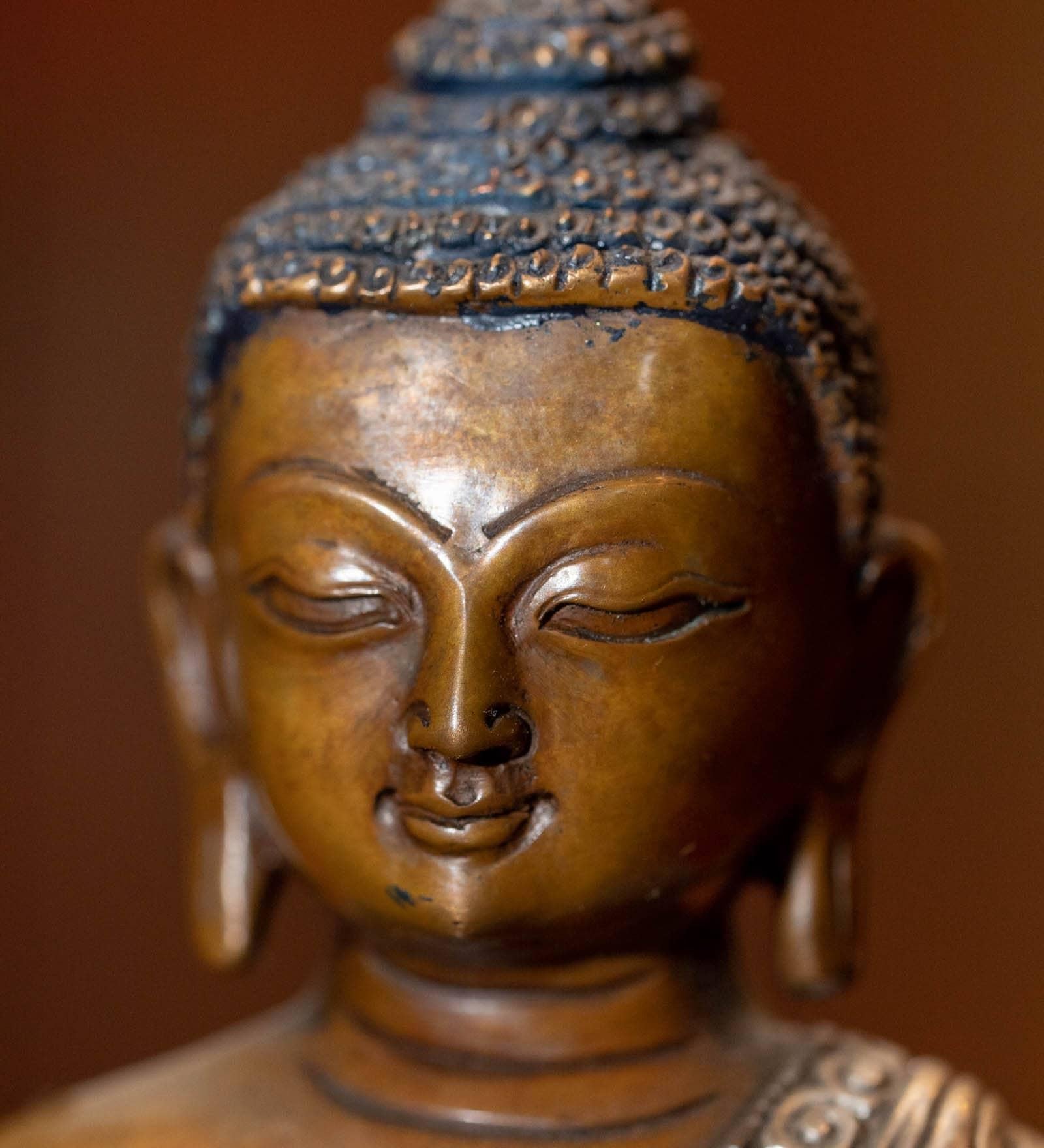 Buddha Statue silver plated handmade 
