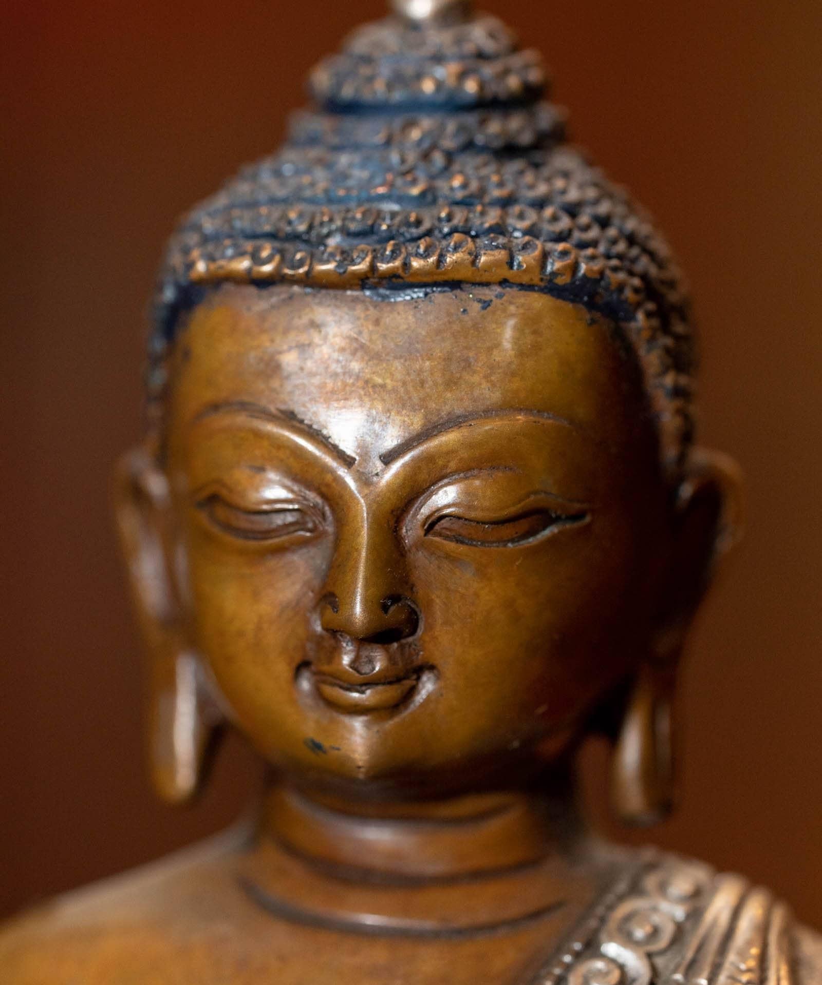Buddha Statue silver plated handmade 