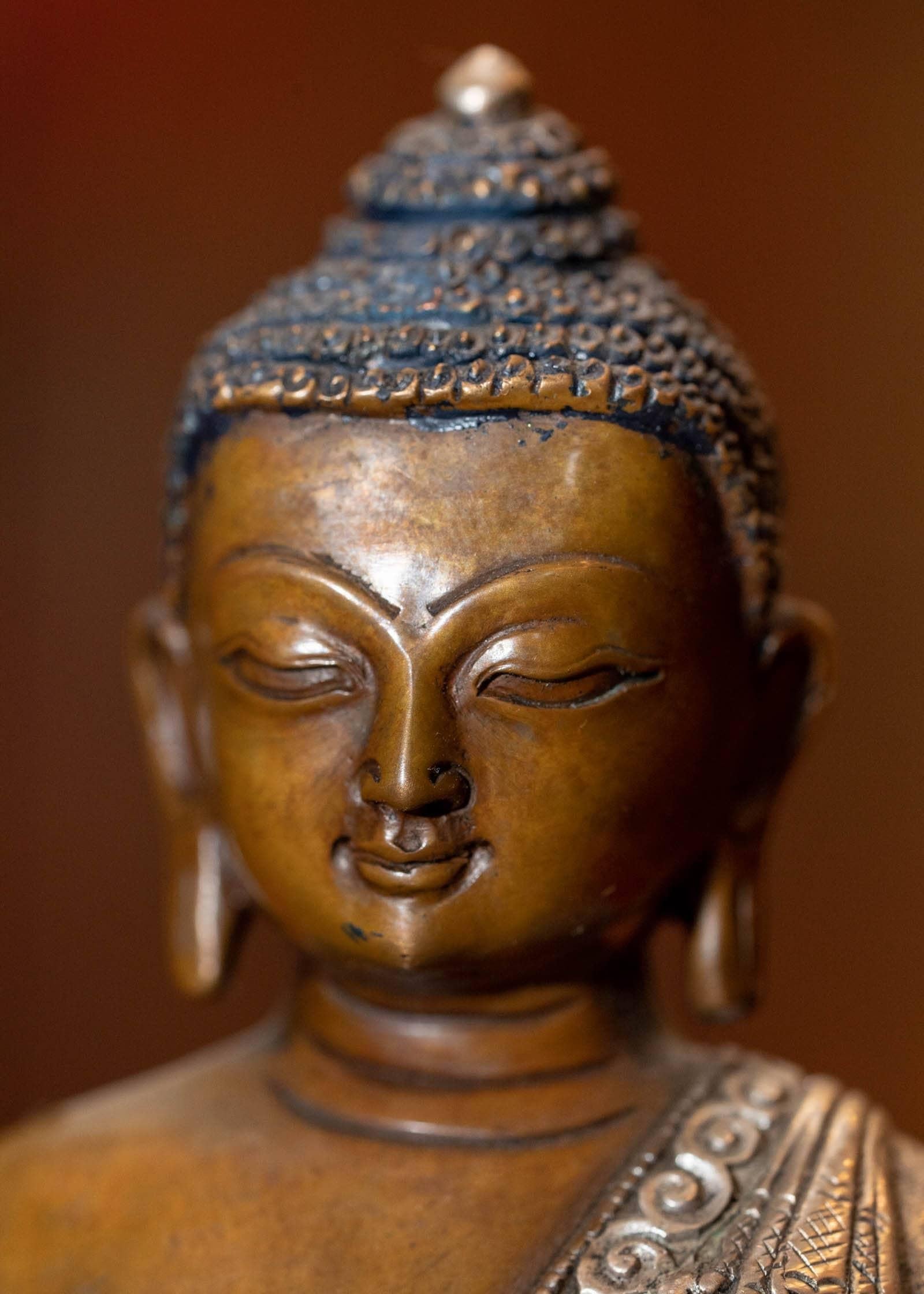 Buddha Statue silver plated handmade 