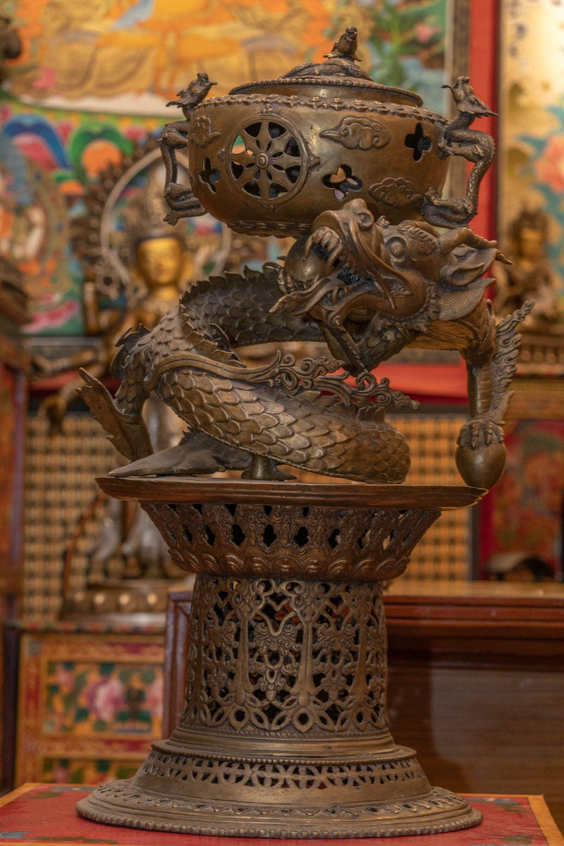 Dragon Dhupdani incense burner large size