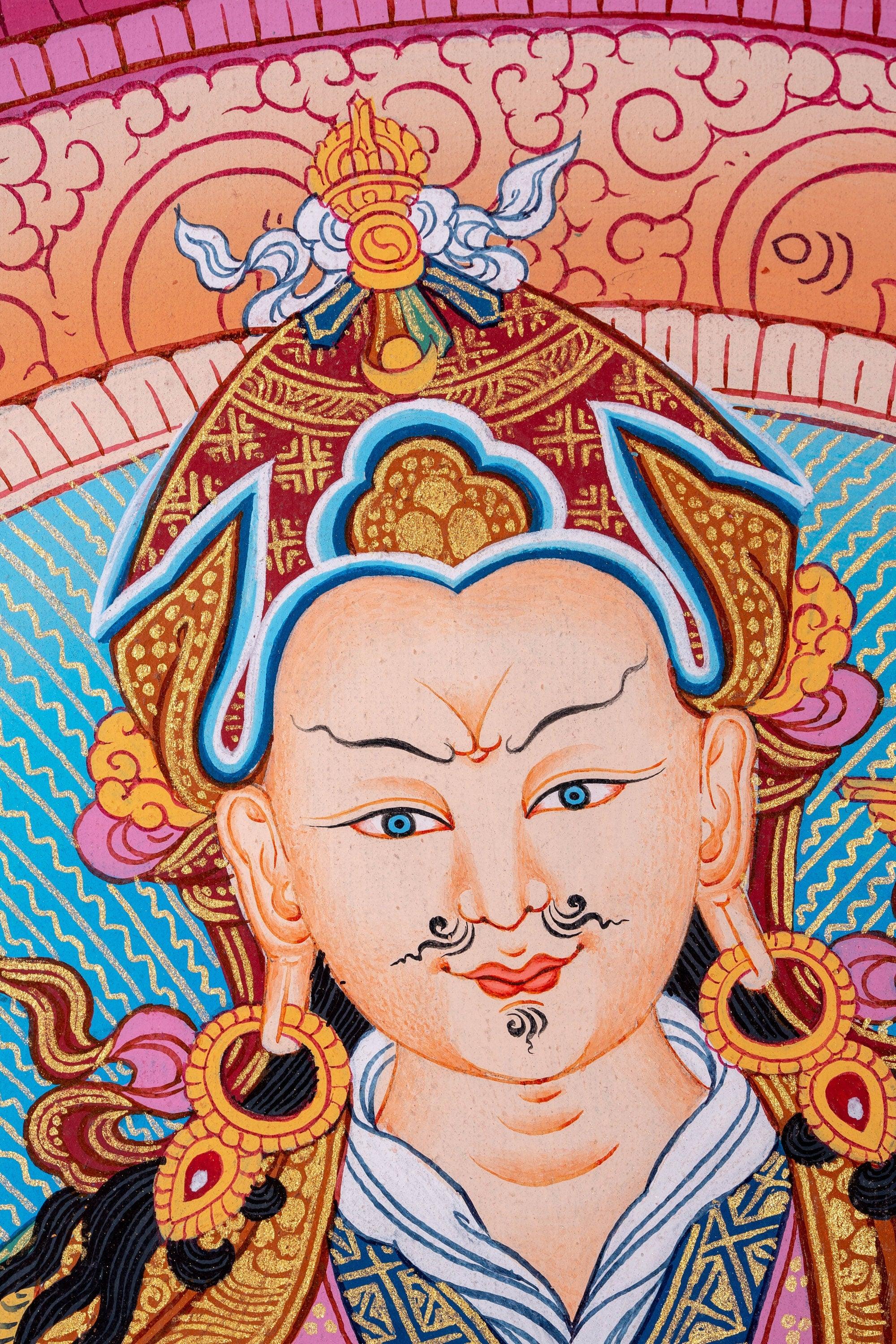 Guru Rinpoche  Buddhism Thangka Art - Himalayas Shop