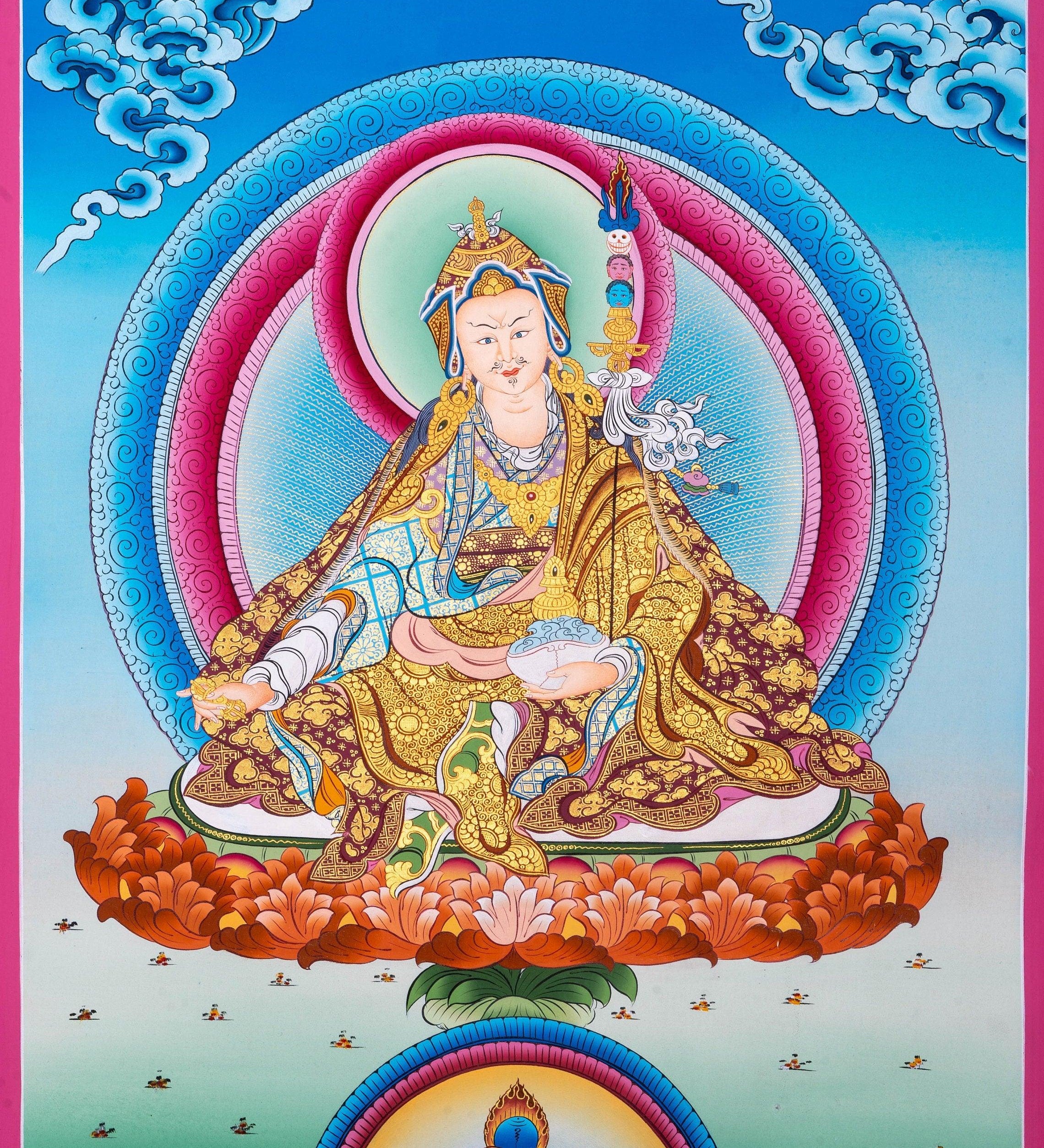 Guru Padmasambhava Thangka Art - Himalayas Shop