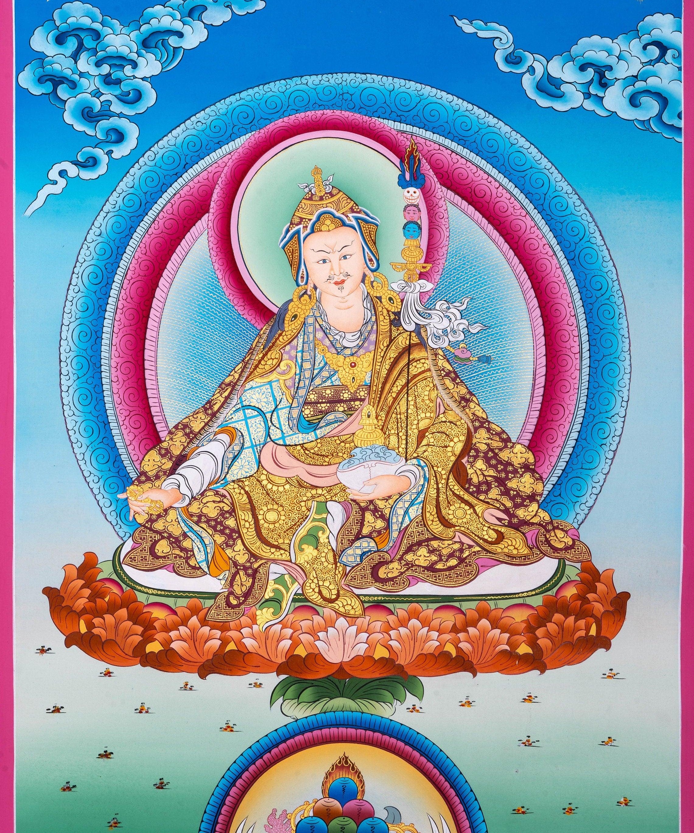 Guru Padmasambhava Thangka Art - Himalayas Shop